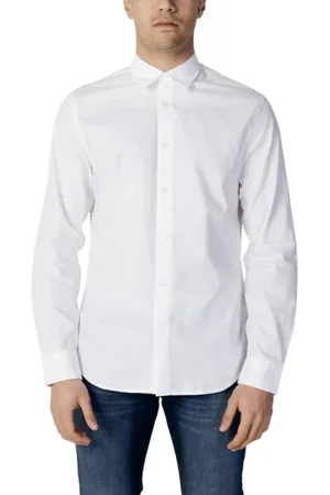 Armani Exchange Overhemden, Heren, Wit, 2Xl, Katoen, Shirts