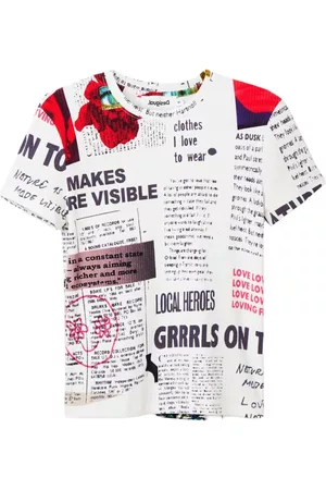 Desigual Dames T-shirts - T-shirts - Wit - Dames