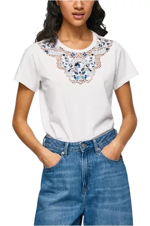 Pepe Jeans Dames T-shirts - T-shirts - Wit - Dames