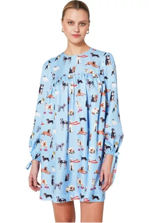 Manoush Dames Casual jurken - Casual kleedjes - Blauw - Dames