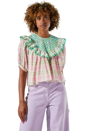 Manoush Blouses & Shirts, Dames, Blauw, L, Katoen, Blouses