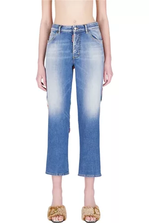 Dsquared2 Dames Cropped Jeans - Cropped Jeans - Blauw - Dames