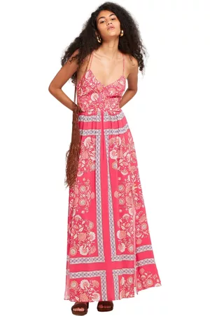 Antik Batik Dames Asymmetrische jurken - Maxi kleedjes - Roze - Dames