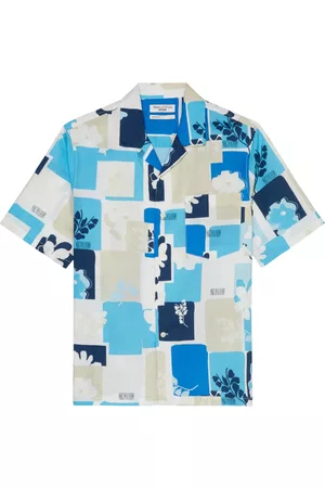 Marc O’ Polo Heren Korte Mouwen Overhemden - Korte mouwen Overhemden - Blauw - Heren
