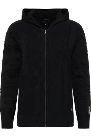 Carlo Colucci Heren Fleece truien - Truien & Vesten - Zwart - Heren
