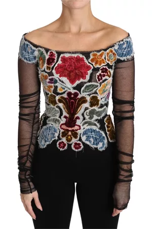 Dolce & Gabbana Dames Lange mouw - T-shirts - Zwart - Dames