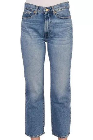 7 for all Mankind Dames Straight - Straight Jeans - Blauw - Dames