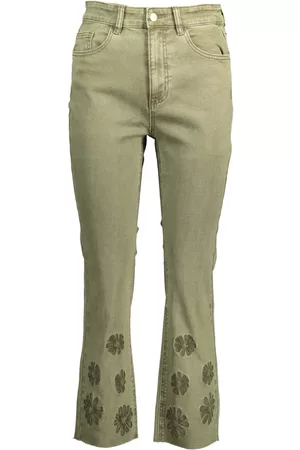 Desigual Dames Bootcut - Flared Jeans - Groen - Dames