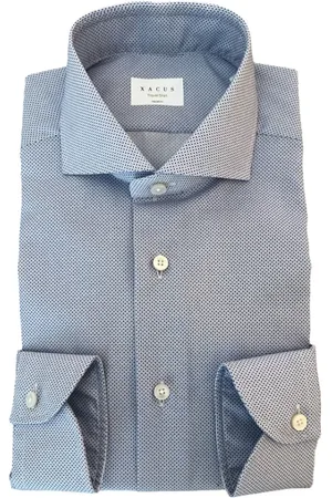 Xacus Overhemden, Heren, Blauw, XL, Katoen, Casual Shirts