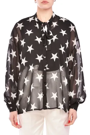 GAËLLE Blouses & Shirts, Dames, Zwart, S, Chiffon, T-Shirts