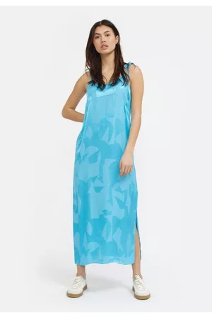 Soft Rebels Dames Lange jurken - Maxi kleedjes - Blauw - Dames