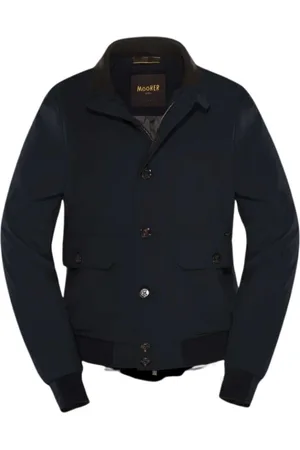 MOORER Jassen, Heren, Blauw, 2Xl, Bomber Jassen