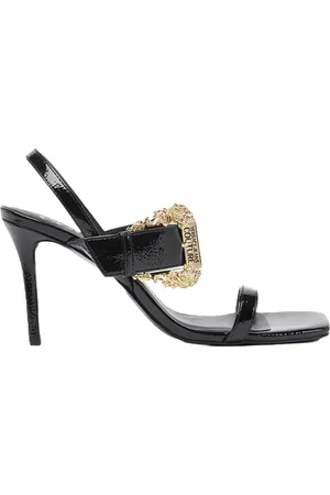 VERSACE Schoenen, Dames, Zwart, 39 EU, Sandalen