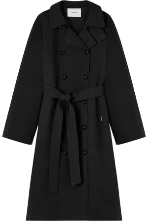 Axel Arigato Mantels, Dames, Zwart, M, Katoen, Dubbelbreasted Trenchcoat