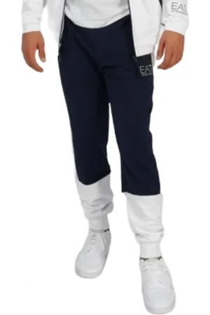 Emporio Armani Broeken, Heren, Blauw, S, Katoen, Trainingsbroeken