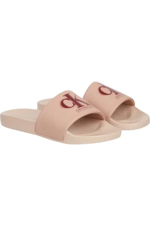 Calvin Klein Schoenen, Dames, Roze, 37 EU, Polyester, Slippers