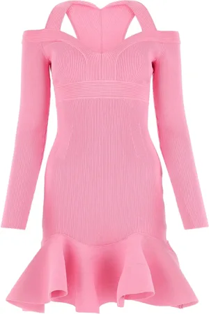 Alexander McQueen Kleedjes, Dames, Roze, S, Short Kleedjes