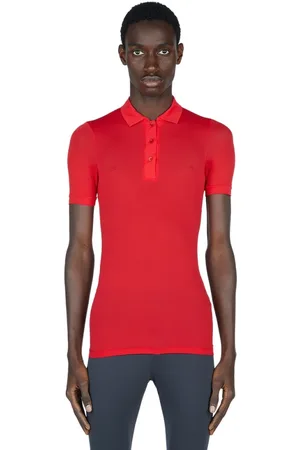 RAF SIMONS Tops, Heren, Rood, S, Polo Shirt
