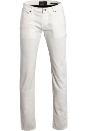 MOORER Broeken, Heren, Wit, W28, Denim, Broeken