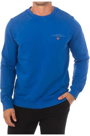 Napapijri Sweatshirts & Hoodies, Heren, Blauw, M, Katoen, Sweatshirt