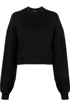WARDROBE.NYC Truien, Dames, Zwart, L, Trui met ronde hals
