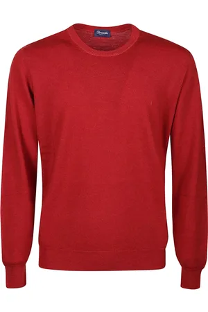 DRUMOHR Truien, Heren, Rood, M, Trui met ronde hals