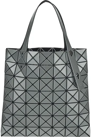 Issey Miyake Linear Knit Bag-36 foil-print tote bag