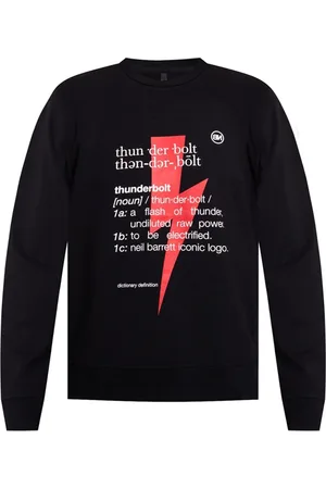 Neil Barrett Sweatshirts & Hoodies, Heren, Zwart, M, Katoen, Sweatshirts