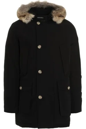 Woolrich Mantels, Heren, Zwart, S, Arctic Parka Met Verwijderbare Bont