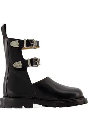 TOGA PULLA Schoenen, Dames, Zwart, 38 EU, Leer, Enkellaarsjes