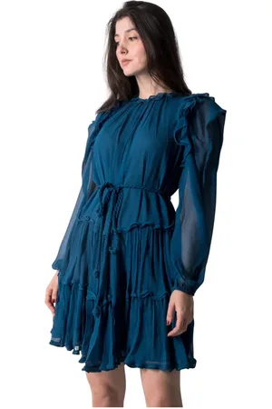 ULLA JOHNSON Kleedjes, Dames, Blauw, S, Short Kleedjes