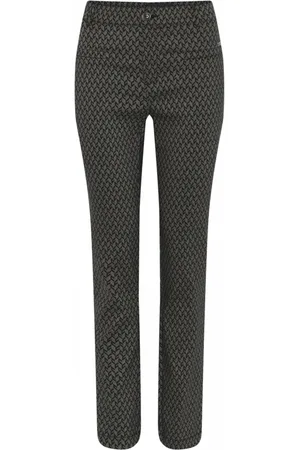 C.ro Broeken, Dames, Veelkleurig, 3Xl, Katoen, Slim-fit Broeken