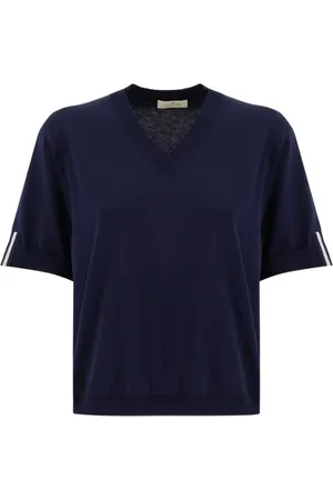 PANICALE Tops, Dames, Blauw, S, Katoen, T-Shirts