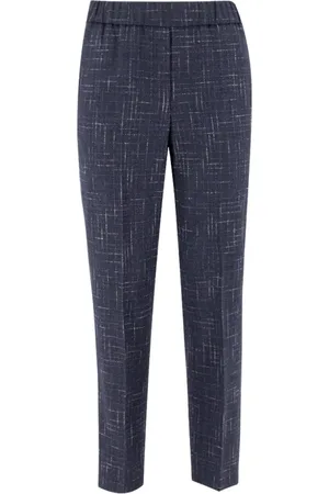 PESERICO SIGN Broeken, Dames, Blauw, 2Xs, Wol, Slim-fit Broeken