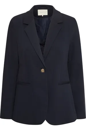 Kaffe Jassen, Dames, Blauw, M, Polyester, Blazerjas