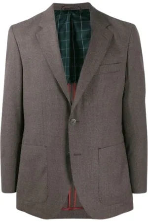 Hackett Jassen, Heren, Grijs, 2Xl, Flanellen Blazerjas