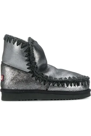 Mou Schoenen, Dames, Zwart, 37 EU, Leer, Enkellaarsjes