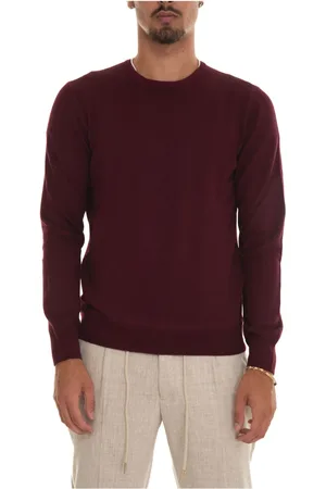 Gran Sasso Truien, Heren, Rood, XL, Wol, Round-neck pullover