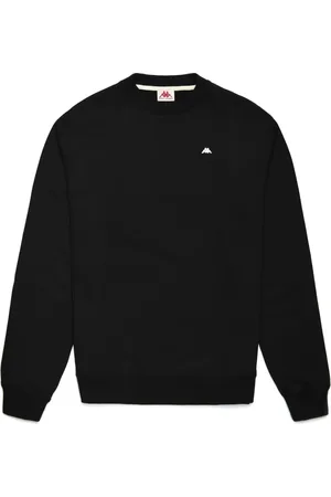 Kappa Sweatshirts & Hoodies, Heren, Zwart, XL, Katoen, Casual French Terry Sweatshirt
