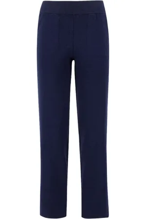 PANICALE Broeken, Dames, Blauw, M, Katoen, Rechte Broek