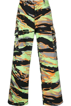 ERL Broeken, Heren, Groen, L, Katoen, Rechte Broek
