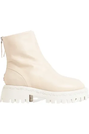 HALMANERA Schoenen, Dames, , 41 EU, Ivoorleren Bootie met Carrarmato Zool