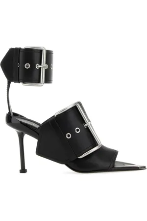 Alexander McQueen Schoenen, Dames, Zwart, 37 EU, Stijlvolle Sandali voor mannen en vrouwen