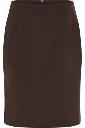 C.ro Rokken, Dames, Bruin, XL, Polyester, Pencil Skirts