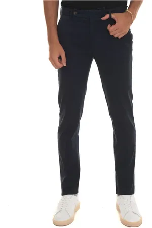 Berwich Broeken, Heren, Blauw, 3Xl, Katoen, Slim Fit Chino Broek