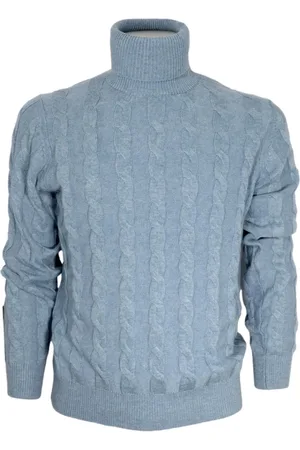 CASHMERE COMPANY Truien, Heren, Blauw, S, Wol, Cashmere Herentrui - Celeste Polvere