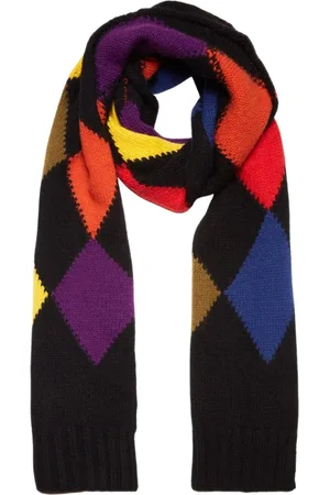La DoubleJ Accessoires, Dames, Oranje, ONE Size, Polyester, Luxe Argyle Sjaal