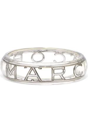 Marc Jacobs Accessoires, Dames, Grijs, ONE Size, Zilveren Monogram Logo Armband
