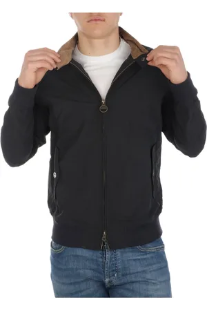 Barbour Jassen, Heren, Blauw, M, Blauwe Noos Herenjas - Stijlvol en Comfortabel