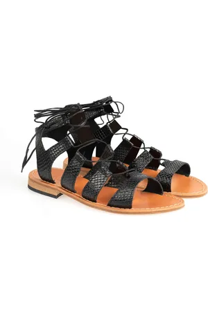 BALDININI Schoenen, Dames, Zwart, 36 EU, Leer, Romeinse Sandalen